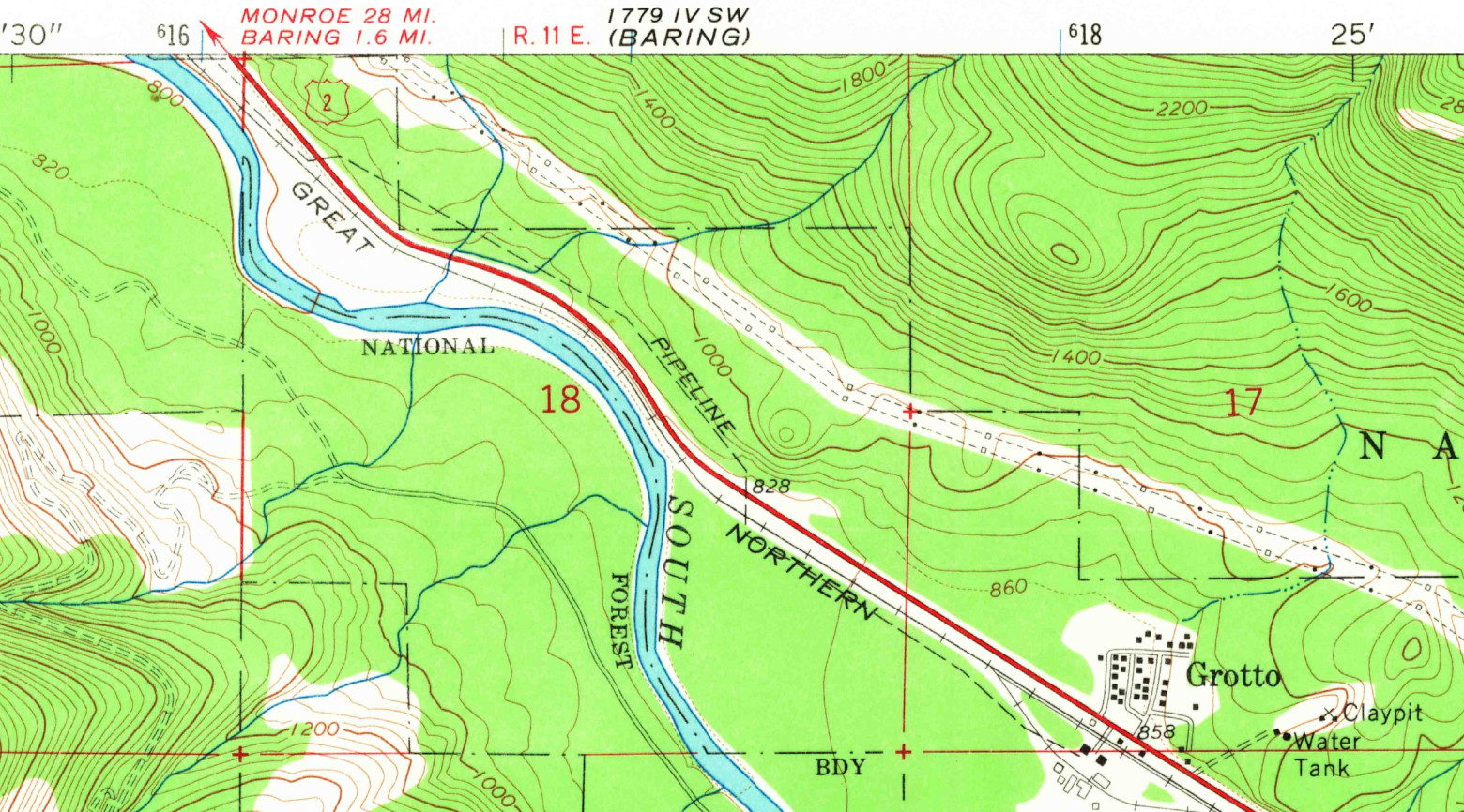 1965 USGS Grotto topo map